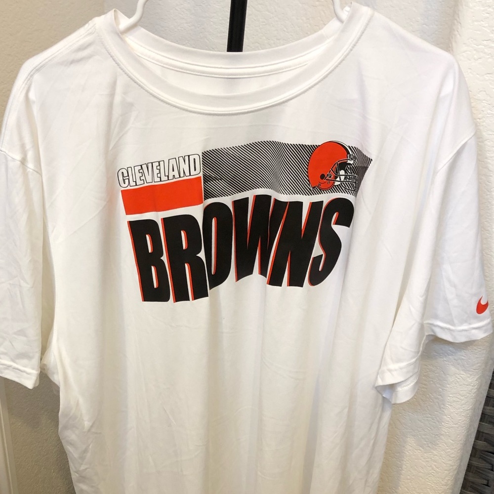 NFL Cleveland Browns White Nike Dri Fit On Field Apparel Team Shirt